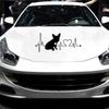 French Bulldog Heartbeat Car Bumper Window Sticker Reflective Decorative Decal