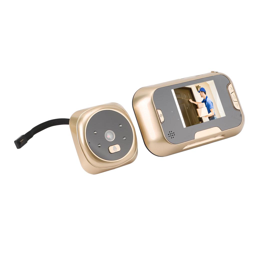 Mirilla Inteligente con Pantalla de 3 Pulgadas Cámara de Puerta con Mirilla Altos Decibelios Sistema de Intercomunicador de Video Noche