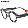 FONEX HEPIDEM Acetate Eyeglasses Frame Men New Round Brand Design Glasses Women Retro Vintage Eyewear Japanese Spectacles 9356