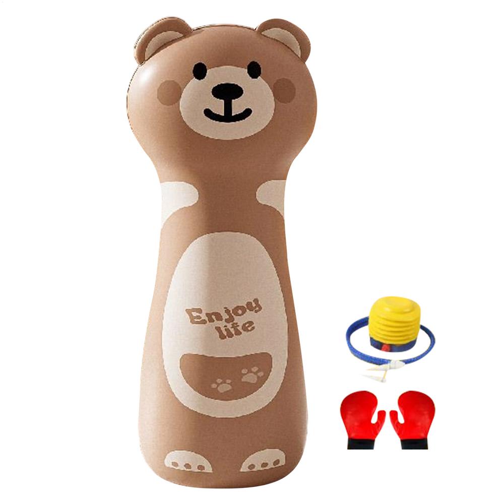 Blow Up Punching Bag for Kids 47 Inch Inflatable Kids Boxing Bag with Gloves and Pump Children Punching Exercise Sandbag for