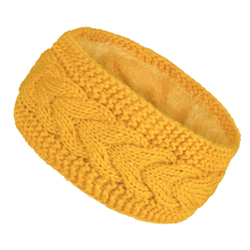 Wide Headbands Fleece Hair Accessories Women Cable Knitted Warm Turban Headwrap Thick Chunky Ear Warmer Crochet Hairbands Bandanas Hair Accessories