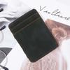 Card Holder PU Leather ID Card Case With Ribborn Mini Coin Purse Cash Clip Magic Wallet Money Clips