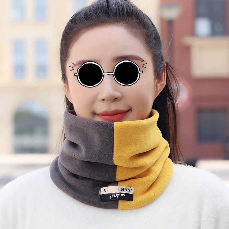 

Double-Layer Aoli Velvet Neck Warmer - Unisex Two-Tone Winter Snood for Outdoor Cycling