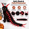 Holiday Pet Cosplay Accessories Centipede-Look Cat Costume, Halloween Outfit, Stuffed Plush Segmented Body with Themed Apparel Adjustable Straps,