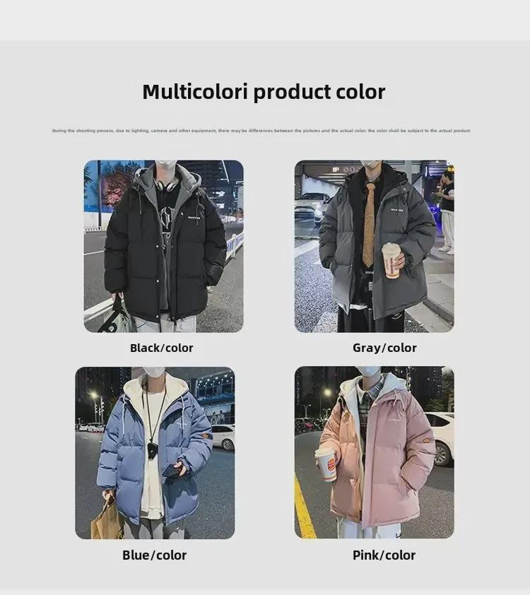 Men's Autumn/Winter Plus Velvet Thickened Down Cotton Jacket