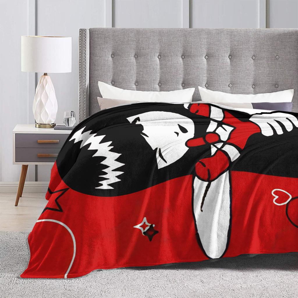 E-Emily the Strange Kawaii Blanket Fleece All Season Multifunction Lightweight Throw Blankets for Home Bedroom Quilt