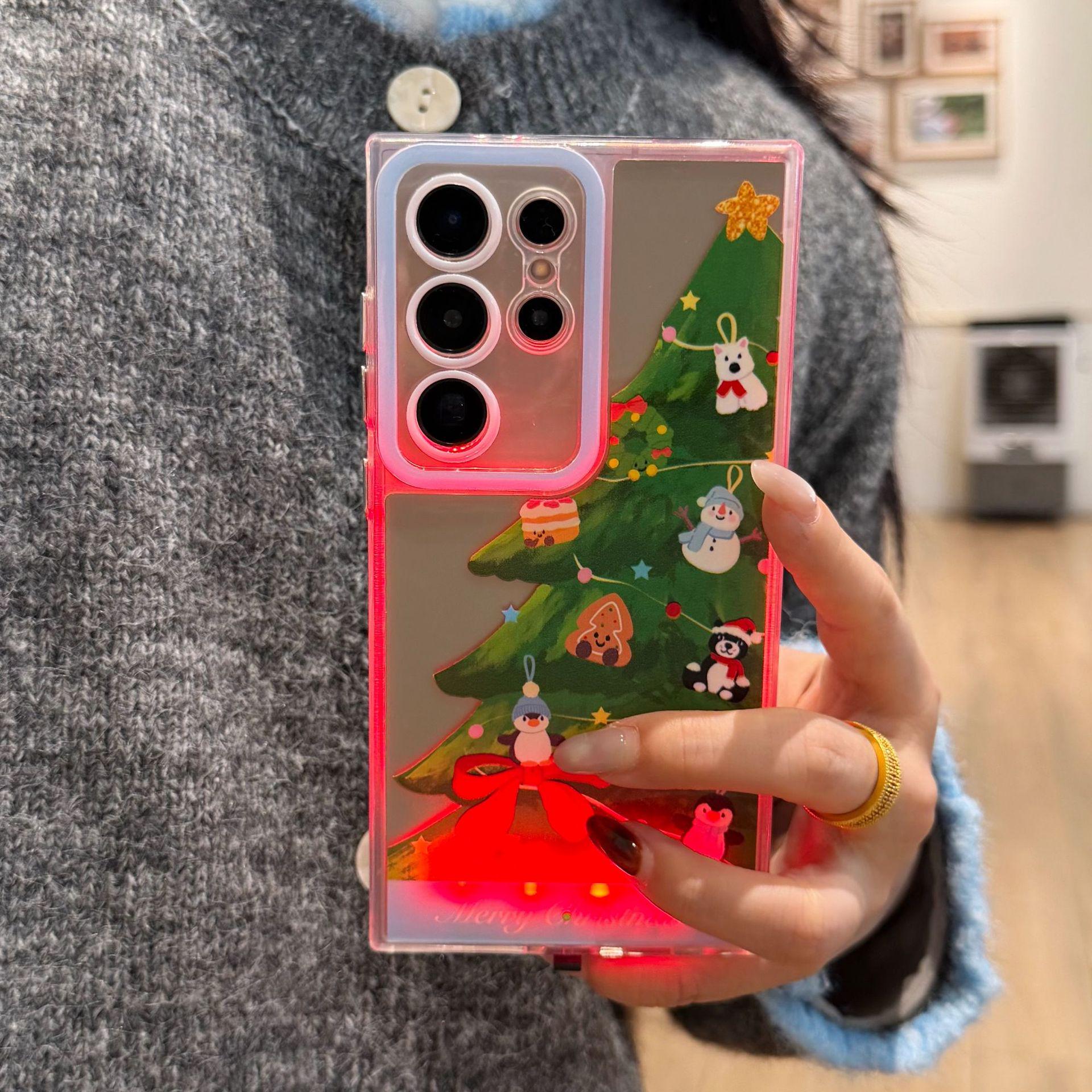 

Samsung S25 Ultra A56 Voice-Control Flashing Phone Case: Christmas & New Year Edition Samsung Galaxy A55