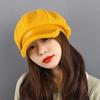 Autumn Winter Octagonal Women Girls Wool Thicken Beret Baseball Hat Warm Winter Cap