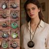 Boho tröjkede Läderkedja Klädhänge Vintage tröjnacke för kvinnor män