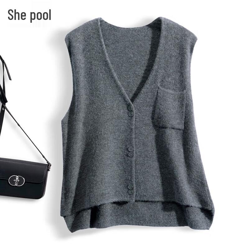 

Women s V-Neck Knitted Vest M