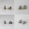 Yellow and Green Retro Silver Hollow Bell Pendant Charm - Handmade DIY Jewelry Accessory