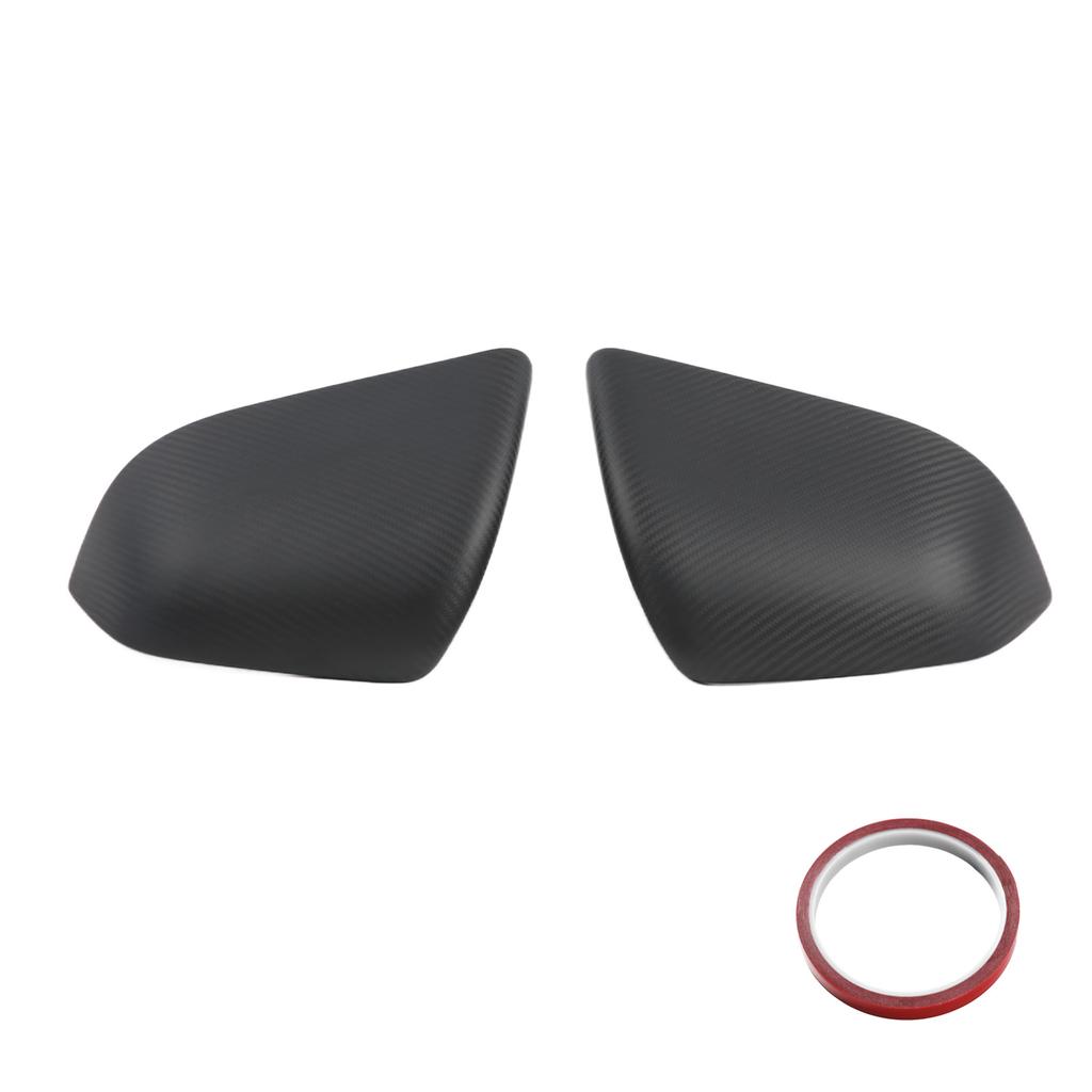 2pcs Side Rearview Mirror Cover Dry Carbon Replacement for 2021+(Light Color )