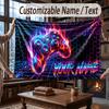 Neon Colorful Theme Throw Blanket Custom Name Text Personalized Blanket Soft Cozy Blanket for Home Sofa Bed
