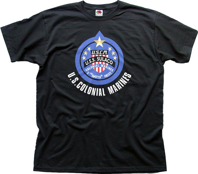 ALIENS COLONIAL MARINES WEYLAND Yutani - USS SULACO black t-shirt OZ01450 M