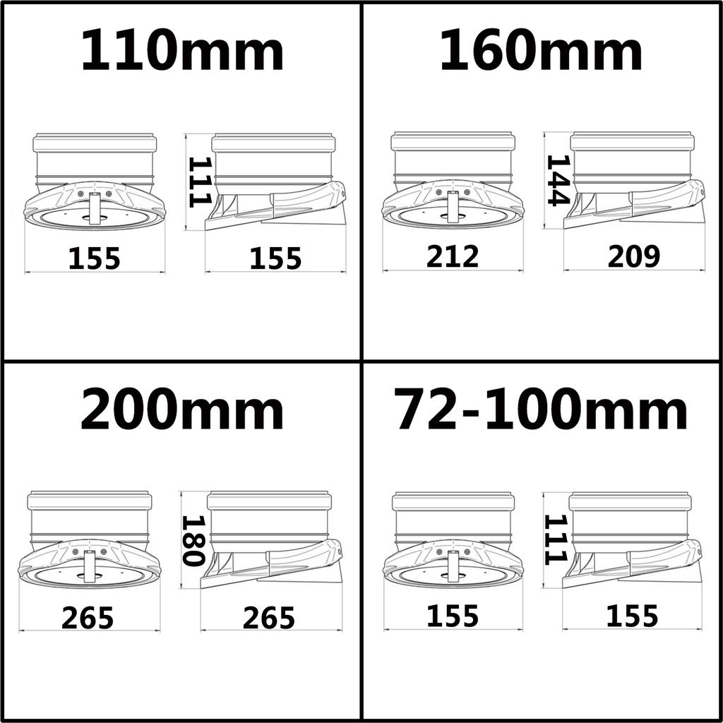 Endentwässerung Rückstauklappe 72-110 Mm (Rückschlagventil)
