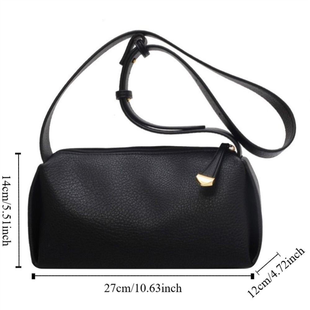 Large Capacity PU Dumpling Bag Pillow Bag Shoulder Bag Lichee Pattern Crossbody Bag  Girls/Female