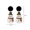 Snowman Christmas Tree Bells Christmas Earrings Christmas Ear Hook Dangle Earring Christmas Gift