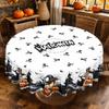 One polyester tablecloth, a retro Halloween-themed tablecloth, a pumpkin skull bat castlezyc