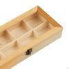 Caja de Té de Bambú de 4/6/8 Compartimentos, Cofre, Organizador Portahojas con Tapa de Cierre,