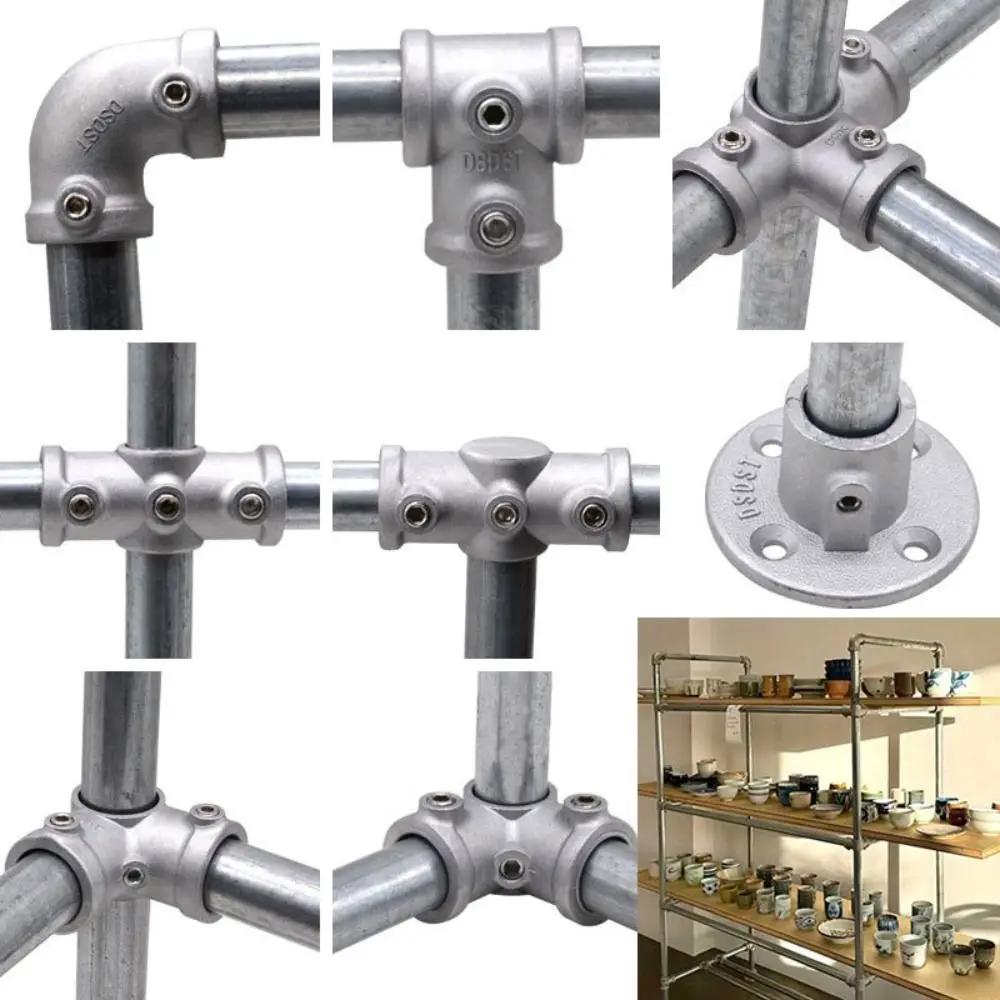 1\2''/3\4" Pipe Fitting Connector Aluminum Alloy Steel Elbow Frame Fasteners Fixed buckle Corner Circular Pipe Connector