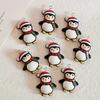 11 Pcs Cute Christmas Penguin Resin Charms Funny Christmas Hats Animal Pendants DIY Christmas Gifts Jewelry Making Accessories