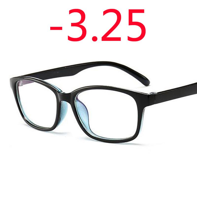 -1.0 -1.25 -1.50 -1.75 -2.0 -2.5 -3.0 To -4.0 Finished Myopia Glasses Women Men Short Sight Eyewear Black Blue Red Frame