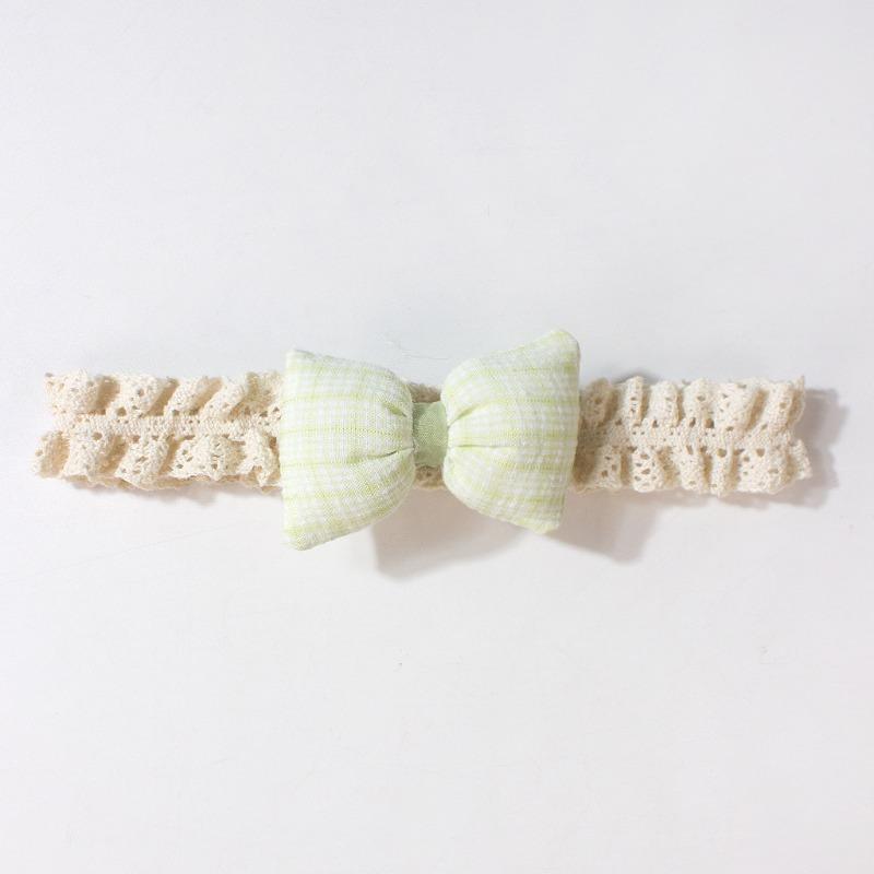 New Summer Baby Headband, Solid Color Bow Children's Headscarf, Thin Lace Baby Hair Accessories