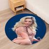 Helene Fischer Printed Round Rug Carpet Chair Rug Area Rug Entryway Doormats,for Office Chair Living Room Bedroom Kitchen Room.