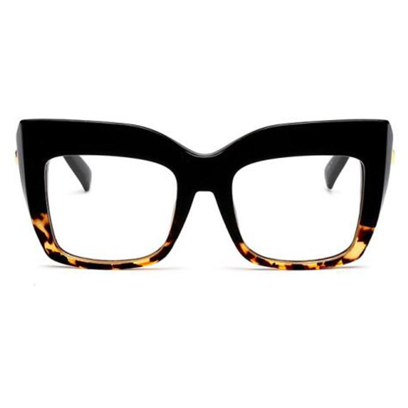 Large Anti Blue Ray Reading Glasses for Women Men Thick Oversized Square Presbyopic Eyeglasses Diopters 0 to +6 0