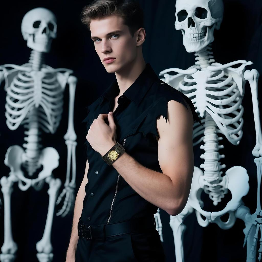 Punk and Rock Antique Watch with Genuine Leather Waterproof Analog Quartz Watch with Leather Motorcycle Fashion Watch Perfect Gift for and Day Men's