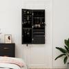 VidaXL Wall-Mounted Jewelry Cabinet with Mirror Black 37.5x10x106 Cm 353227