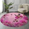 Cartoon Style Round Rug Washable Bedroom Round Area Rugs for Entryway,Soft Living Room Circular Rugs,Cupcake Pattern Non-Slip