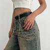Zink Zink Zinklegierung Kreuz Jeans Kette Perle Punk Gürtel Kette Goth Metall Taillenkette Damen
