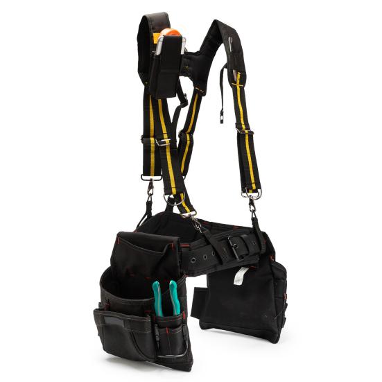 Work Tool Belt Suspenders for Construction Electrician Tool Belt with Adjustable Straps with Detachable Phone Pencil Holder Reduce Stress