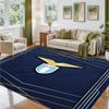 Lazio FC Design Crystal Velvet Rug Soft Decorative Mat for Bedroom Entrance