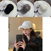 Luxurious Winter Thickened Faux Rabbit Fur Baseball Cap For Women Warm And Stylish