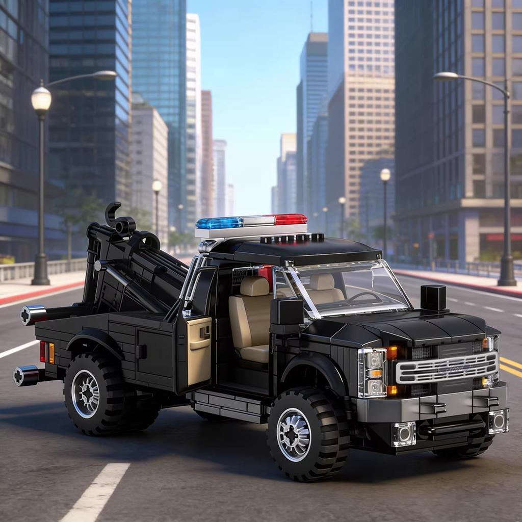 Building Blocks F450 Trailer Educational Assembly Building Toy Car Gift for Boys Desktop Decoration Model Toy