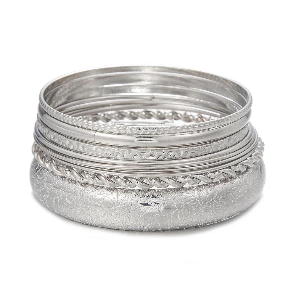 New Fashion Boho Punk 10Pcs/Sets Cuff Bracelets & Bangles For Women Love Pulseiras Bangle Set Feminina Jewelry Charm Gifts