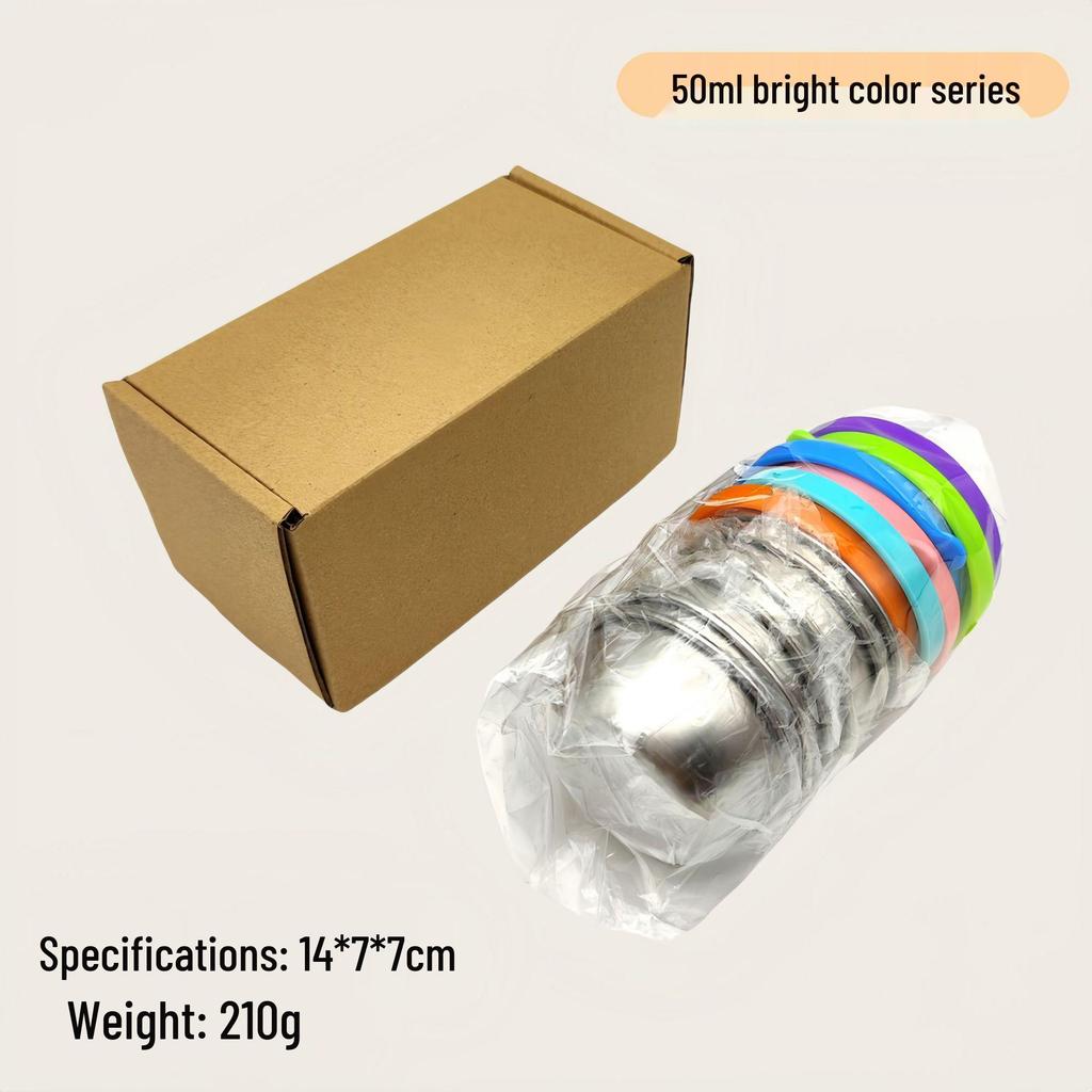 Reusable Sauce Cup with Macaron Lid - 304 Stainless Steel, 40/50/70ML, Portable Dipping or Seasoning Dish.