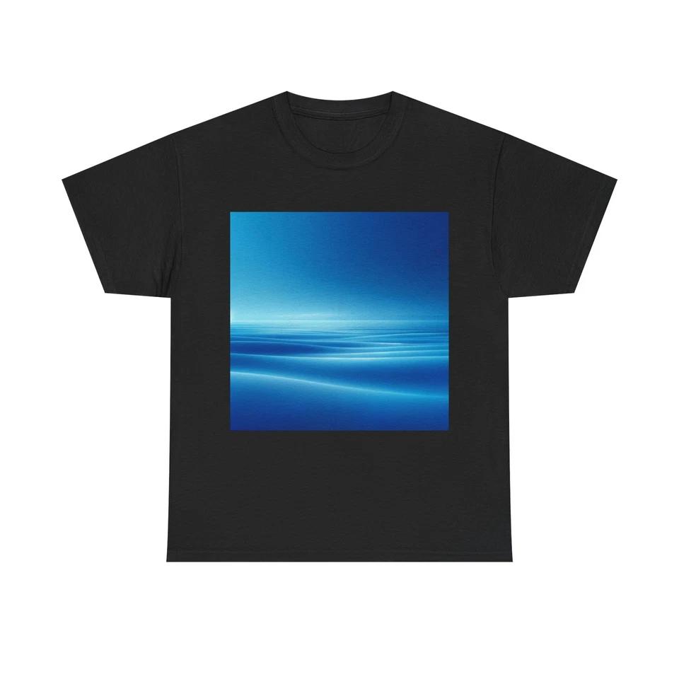 Unisex Adult T Shirt Color Field Tranquil Azure Void 4XL