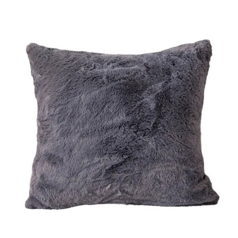 Soft Fluffy Solid Home Fuzzy Pillowcase Decorative Cushion Covers Faux Fur Solid Square Throw For Bed Sofa Car Girl Room