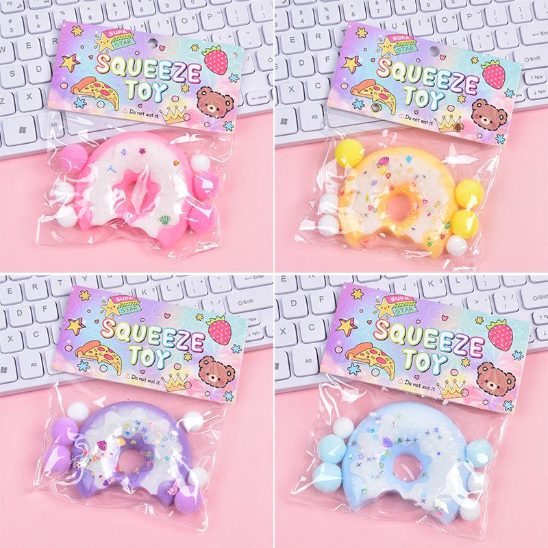 Simulated Food Play Pinch Le Donut Soft Rubber Donut Decompression Toy Decompression Mud Feeling High Value Pinch Le