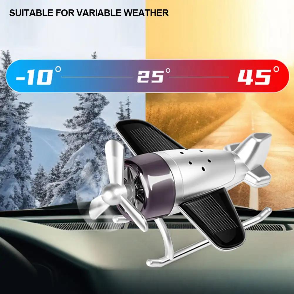 Creative Solar Aircraft Car Air Freshener Central Control Airplane Ornament Mini Decoration Car Perfume Air Freshener Fragrance
