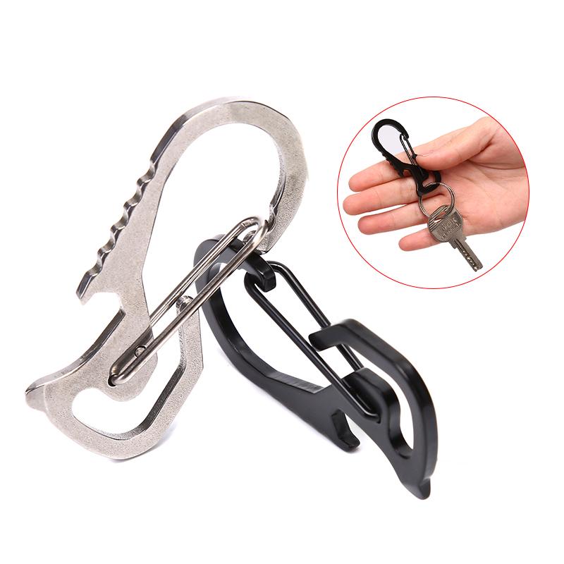 1 st Utomhus Användbar Rostfritt Stål Spänne Karbinhake Nyckelring Nyckelring Klämma Krok