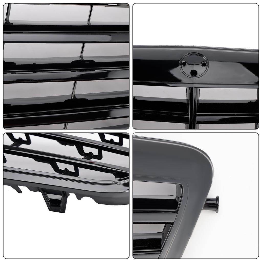 Black Front Grille Grill Fit Mercedes-Benz E Class W212 E350 E550 2010-2013
