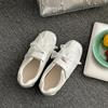 Fashion Women Casual Shoes Silver Retro Ballet Style Velcro German Training Shoes Women New Versatile Lightweight Soft Soled Board Shoes