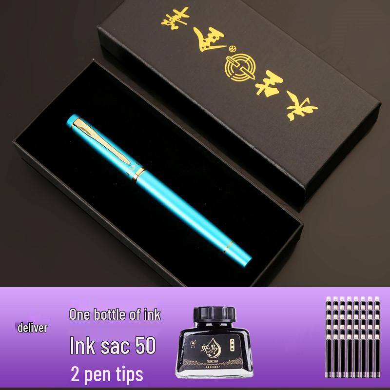 Handmade Curved Tip Calligraphy Fountain Pen for Students and Adults - Perfect for Writing and Character Practice