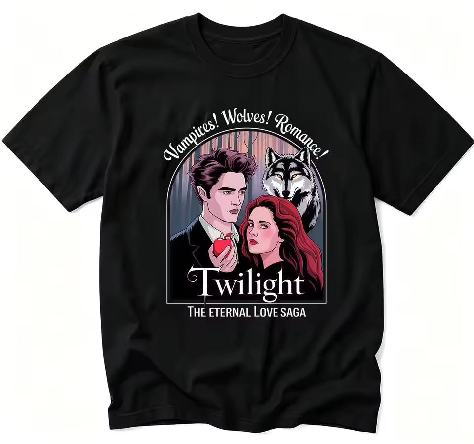 Summer Hot Sale Movie Twilight Romance 2026 Graphic T Shirt Y2k Unisex Vintage Top Breathable Streetwear Short Sleeve Casual Tee