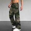 Pantalon de survêtement décontracté camouflage à jambe droite pour homme