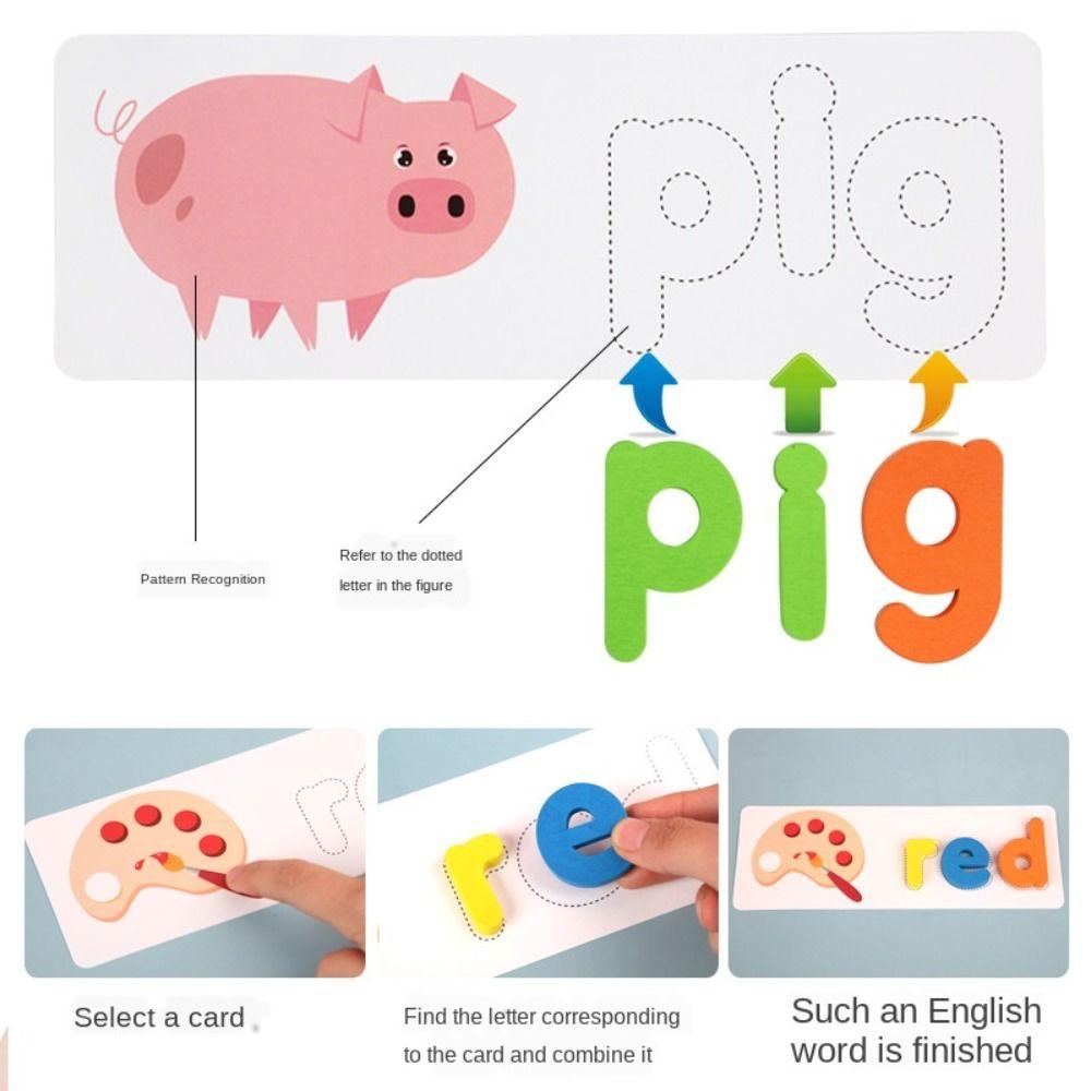 Alphabet Reading English Word Spelling Game A-Z Spelling Game Spell Word Game Abc Puzzle Toy